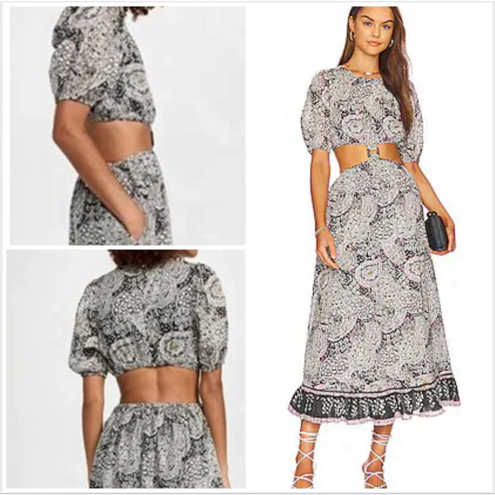 NWT Cleobella Josephine Ankle Dress Paisley Cutout M